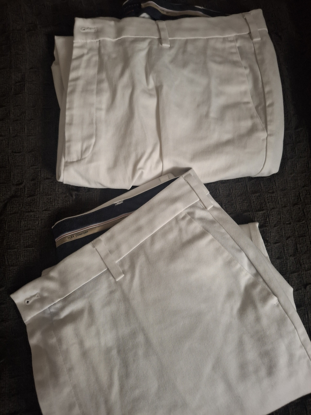 Dockers Men's White Flat-Front Dress Pants